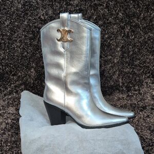 Celestial Silver Heeled Boots